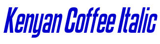 Kenyan Coffee Italic police de caractère